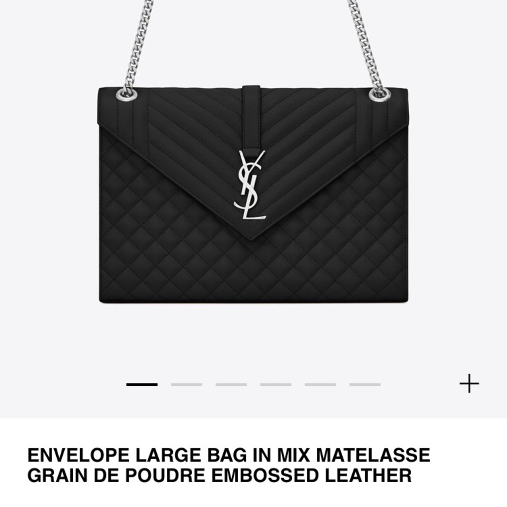 Authentic YSL Large Envelope in Mix Matelasse